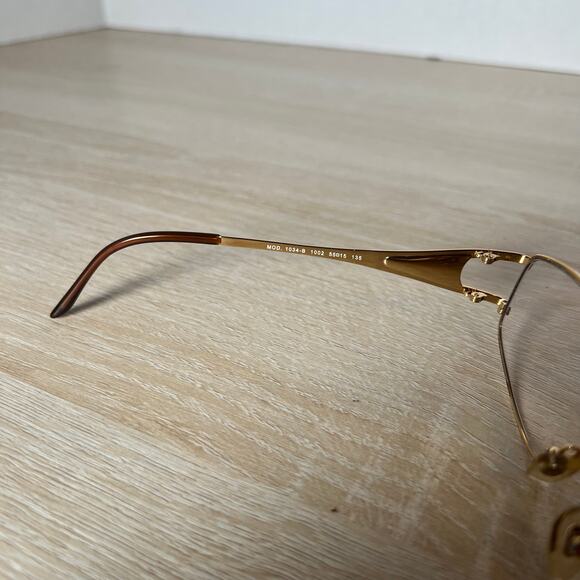 Versace Mod.1034-B 1002 Gold Metal Eyeglasses Frames 55-15 135 Italy - Picture 4 of 8